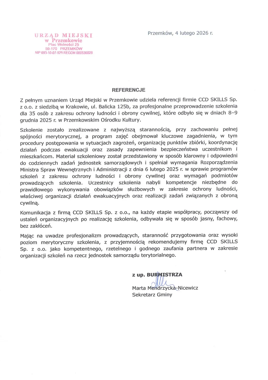 Referencje
