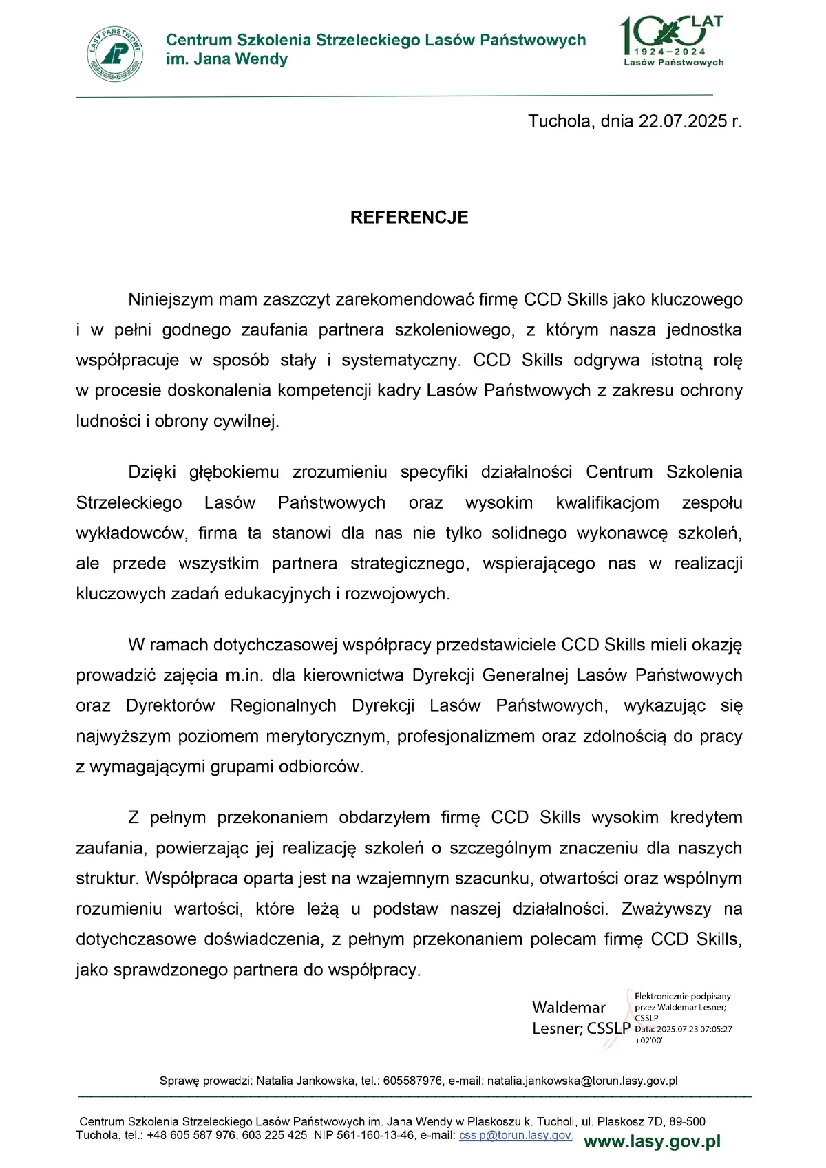 List referencyjny
